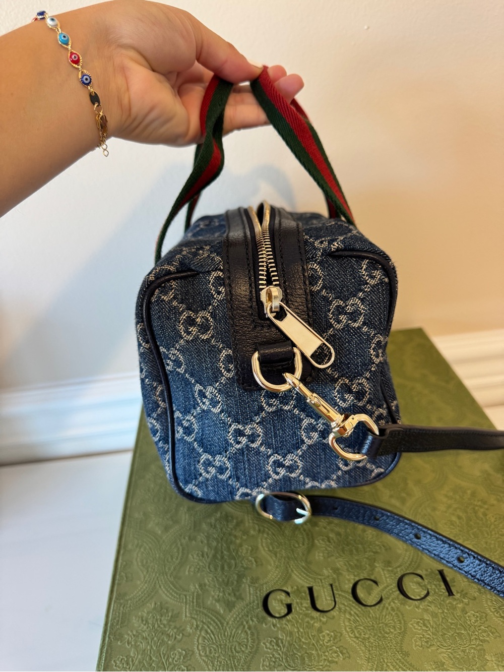 Gucci Denim Crossbody Top Handle Bag - Picture 4 of 7